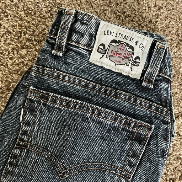 VTG 80s Levis Grand Silver Tab‎ Mens Dark Denim Acid Wash Jeans Pant W28 xL30.